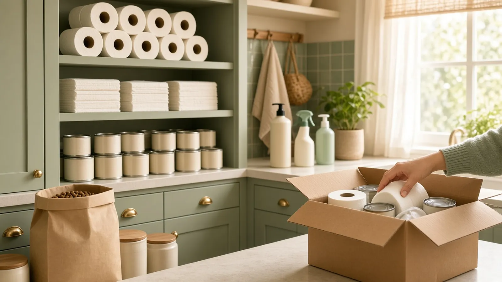 Bulk household staples delivered to a family's front door